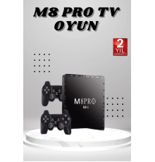 M8 PRO Mini 2.4G 10K ultra HD 64 GB TV BOX Android TV GAME BOX  2 Adet Oyun Konsolu