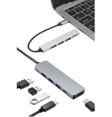Macbook Pro/air Uyumlu USB Type-C 8 In 1 Hub Dönüştürücü Çevirici Çoklayıcı USB Hdmı Micro Sd 8 Girişli
