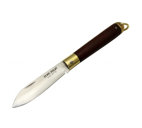 Malatya Cf 16 Kahverengi Cep Çakısı 16cm - Manuel, Kemerlikli