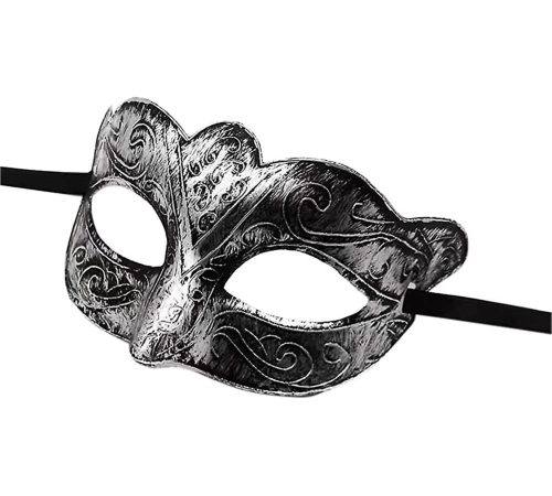 Maskeli Balo Antik Gri Gümüş Eskitilmiş Maske Balo Venedik Maskeli Balo Antik Gri Gümüş Eskitilmiş Maske Balo Venedik
