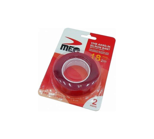 Meg Çift Taraflı Akrilik Silikonize Bant 18 Mm X 2 Metre Meg Çift Taraflı Akrilik Silikonize Bant 18 Mm X 2 Metre