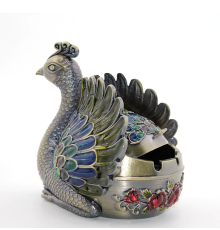 Metal Tavuskuşu Figürü Küllük Alk1663