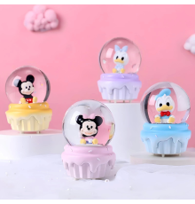 Mickey Mouse Işıklı Kar Küresi 9 Cm Alk3112