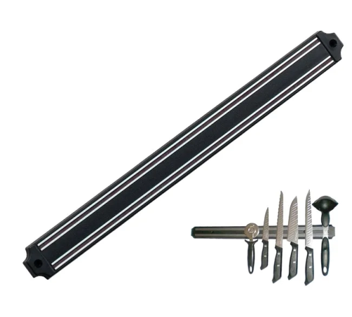 Mıknatıslı Bıçak Tutucu Stand - 49 Cm, Siyah