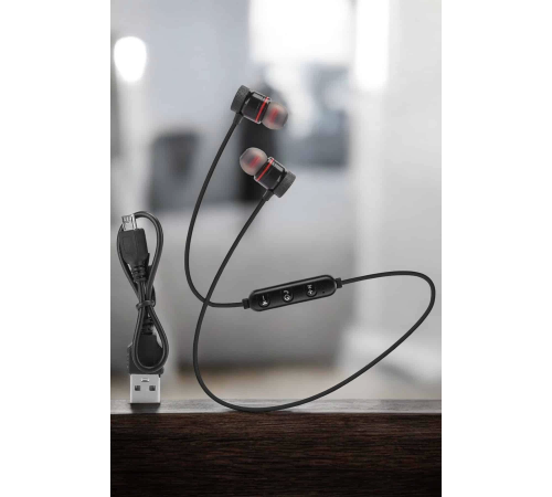 Mikrofonlu Kablosuz Sport Kulak İçi Mıknatıslı Kulaklık Mikrofonlu Kablosuz Sport Kulak İçi Mıknatıslı Kulaklık