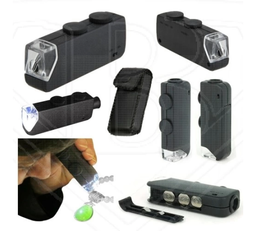Mini 60x 100x Zoom Lens Odak Takı Led Cep Mikroskop Büyüteç Mini 60x 100x Zoom Lens Odak Takı Led Cep Mikroskop Büyüteç
