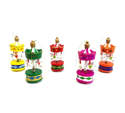 Mini Ahşap 6'lı Atli Karinca