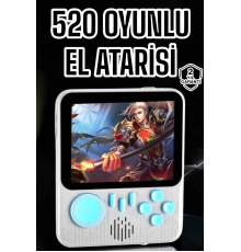 Mini Atari El Atarisi 3.5 inç Ekran Çift Konsol 666 Adet Retro Oyun Gameboy El Atarisi