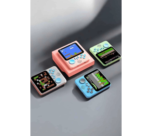 Mini Atari El Atarisi 3.5 inç Ekran Çift Konsol 666 Adet Retro Oyun Gameboy El Atarisi