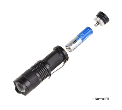 Mini Güçlü Şarjlı Pilli El Feneri Wt-304 Mini Güçlü Şarjlı Pilli El Feneri Wt-304