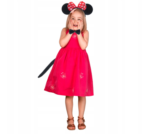 Minnie Mouse Kostüm Seti Taç Kuyruk Papyon Gösteri Seti