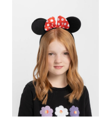 Kırmızı Fiyonklu Minnie Mouse Taç Fare Tacı Kafa Bandı