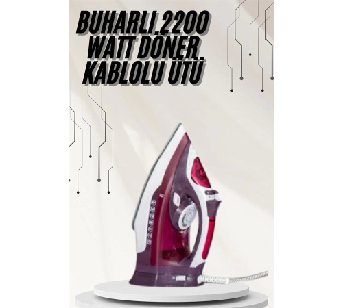 Modern Tasarım 2200W Dayanıklı Buharlı Seramik Kaplama Ütü Modern Tasarım 2200W Dayanıklı Buharlı Seramik Kaplama Ütü