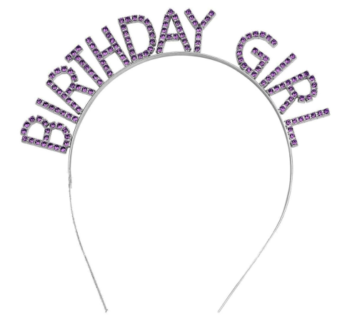 Mor Renk Kristal Taşlı Parlak Birthday Girl Yazılı Taç 16x17 Cm Mor Renk Kristal Taşlı Parlak Birthday Girl Yazılı Taç 16x17 Cm