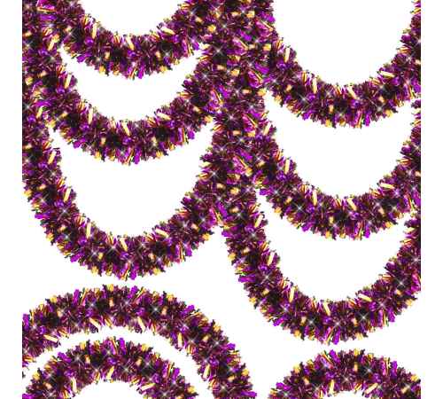 Mor Turuncu Renk 4 Cm Genişlik Garland Çift Renk Sim Süs 180 Cm Mor Turuncu Renk 4 Cm Genişlik Garland Çift Renk Sim Süs 180 Cm