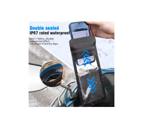 Motosiklet 360° Döndürülebilir Su Geçirmez Telefon Kılıfı Telefon Tutucu 4’’-7.2 İnç