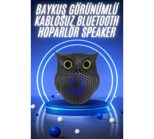 Müzik Çalar Bluetooth Hoparlör Speaker 5.0 Kablosuz Baykuş Görünümlü Müzik Çalar Bluetooth Hoparlör Speaker 5.0 Kablosuz Baykuş Görünümlü