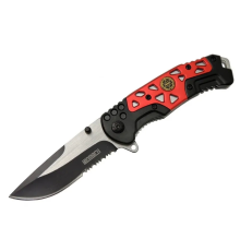 Mx10b Kırmızı Testereli Outdoor Çakı 21 Cm - Otomatik, Perçinli