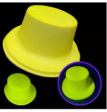 Neon Partisi Sarı Renk Plastik Fötr Şapka