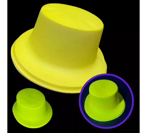 Neon Partisi Sarı Renk Plastik Fötr Şapka Neon Partisi Sarı Renk Plastik Fötr Şapka