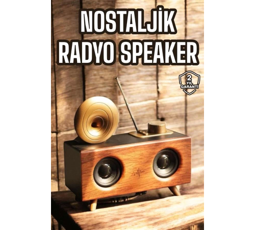 Nostaljik Görünümlü Bluetooth Bağlantılı Speaker