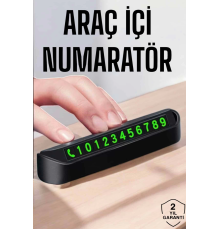 Numaralık Araç İçi Araba Araç Park Numaratör Telefon Numarası Yazma