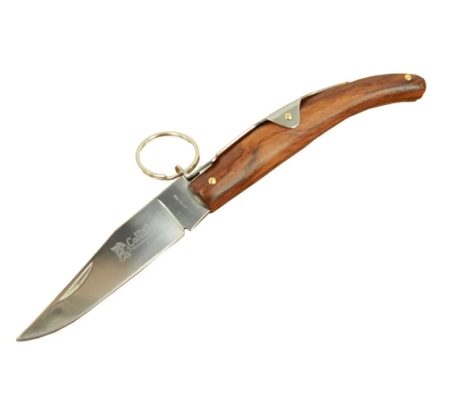 Okapi Gc2079b Kahverengi Kamp Çakı 19cm - Manuel, Kemerlikli, Ahşap Sap