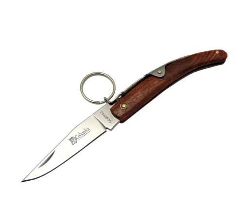 Okapi Gc2079c Kahverengi Kamp Çakı 16,5cm - Manuel, Kemerlikli, Ahşap Sap