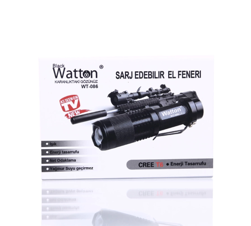Orjinal 800 Lümen T6 Şarjlı El Feneri Wt-086 Orjinal 800 Lümen T6 Şarjlı El Feneri Wt-086