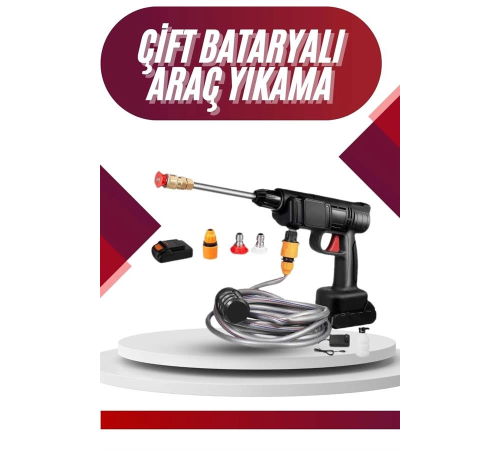 Oto Araba Yıkama Şarjlı Ve Yüksek Basınçlı Oto Yıkama Ve Sulama Tabancası