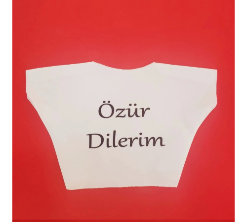 Özür Dilerim Yazılı Peluş Oyuncak Tişörtü Özür Dilerim Yazılı Peluş Oyuncak Tişörtü