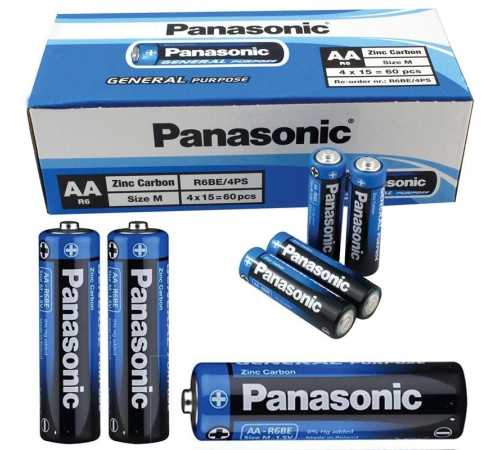 Panasonic Manganez Kalem Aa Pil 60 Adet Panasonic Manganez Kalem Aa Pil 60 Adet