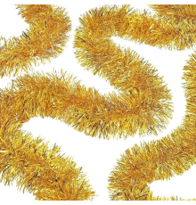 Parti İçin Mega Kalın Sim Süs 2 Metre Uzunluk 10 Cm Genişlik Altın İthal