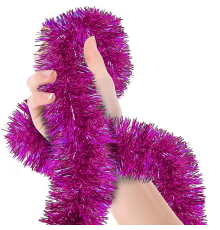 Parti İçin Sim Süs 2 Metre Uzunluk 8 Cm Genişlik Fuşya Renk İthal
