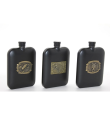 Paslanmaz Çelik Kabartmalı Tekli 6 Oz Matara Alk2666