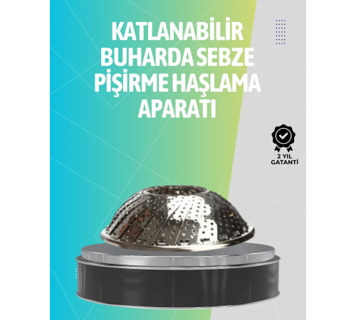 Paslanmaz Çelik Katlanabilir Sebze Haşlama Sepeti – Buharda Sağlıklı Pişirme