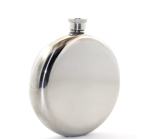 Paslanmaz Çelik Yuvarlak 8 Oz Tekli Matara Alk2677