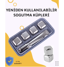 Paslanmaz Metal Buz Küpleri-Çok Amaçlı Kullanıma Uygun