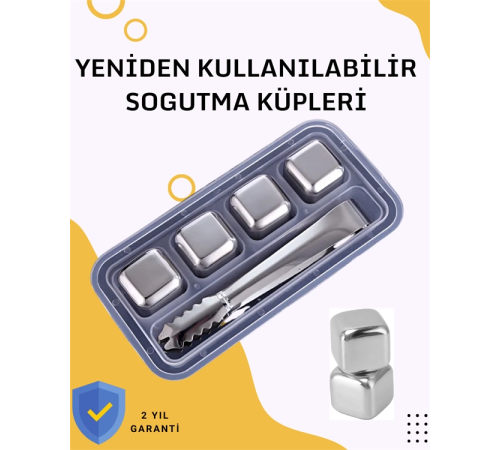 Paslanmaz Metal Buz Küpleri-Çok Amaçlı Kullanıma Uygun Paslanmaz Metal Buz Küpleri-Çok Amaçlı Kullanıma Uygun