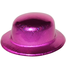 Pembe Renk Hologramlı Plastik Yulak Melon 27x24 Cm