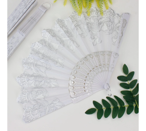 Plastik Kumaş Yelpaze 12'li Beyaz Plastik Kumaş Yelpaze 12'li Beyaz
