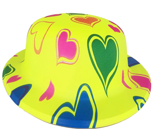 Plastik Neon Desenli Uv Işık Parti Şapkası Sarı 1 Adet Plastik Neon Desenli Uv Işık Parti Şapkası Sarı 1 Adet