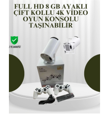 Portatif 4K Projeksiyon – 4.000 Uygulama, Kablosuz Yansıtma ve Bluetooth 5.0