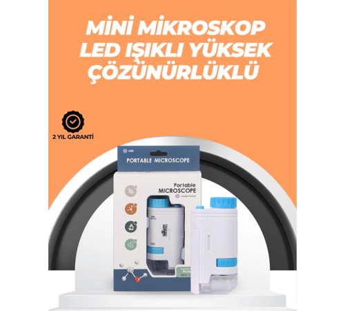 Portatif El Mikroskop – LED Işıklı, Aynı Anda Net Odaklama Portatif El Mikroskop – LED Işıklı, Aynı Anda Net Odaklama
