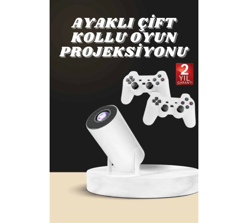 Projeksiyon Cihazı Video Oyun Konsolu Projektör Taşınabilir Ayaklı Çift Kollu 4K Çözünürlüklü Projeksiyon Cihazı Video Oyun Konsolu Projektör Taşınabilir Ayaklı Çift Kollu 4K Çözünürlüklü