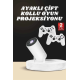Projeksiyon Cihazı Video Oyun Konsolu Projektör Taşınabilir Ayaklı Çift Kollu 4K Çözünürlüklü