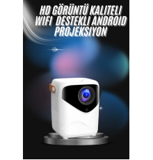 Projeksiyon Ev Sineması Bluetooth 4k HD Kaliteli Görüntü Kumandalı