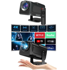 Projektör Siyah Android Taşınabilir Sinema Projeksiyon Wifi Destekli En Güncel Sürüm Akıllı