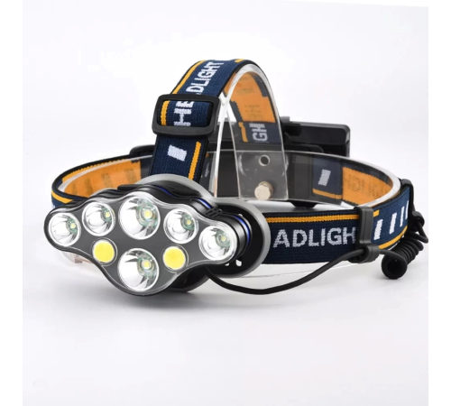 Ps-888 Güçlü Usb Şarj Edilebilir Profesyonel 8 Modlu 6000 Lümen 8 Led Su Geçirmez Kafa Lambası