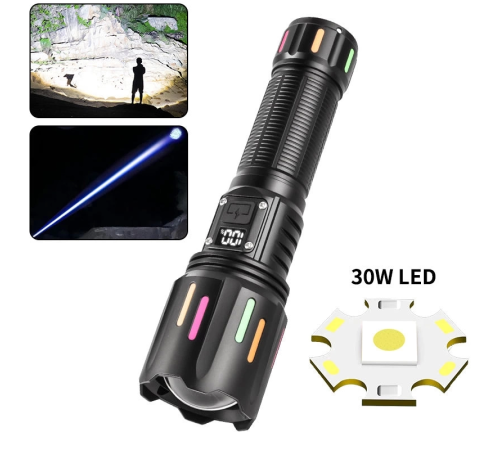 Ps-9954 30w Zoomlu Led Powerbank Özellikli Şarjlı Profesyonel El Feneri